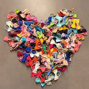 Colorful Bow Hair Ties Set for Toddlers and Babies